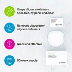Clean and clear Invisalign aligners after using the crystals