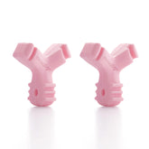 Two pink Invisalign Munchies EPS aligner chewies pack 2 - tool view 1