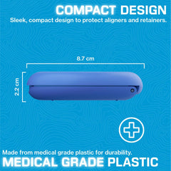 Built-in magnetic closure of Royal Blue Invisalign case