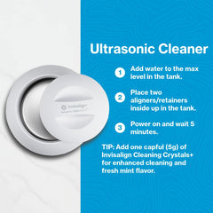 Control panel and power button of Invisalign Ultrasonic Cleaner