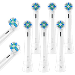 Eight-pack IO replacement heads for Oral-B iO series in white