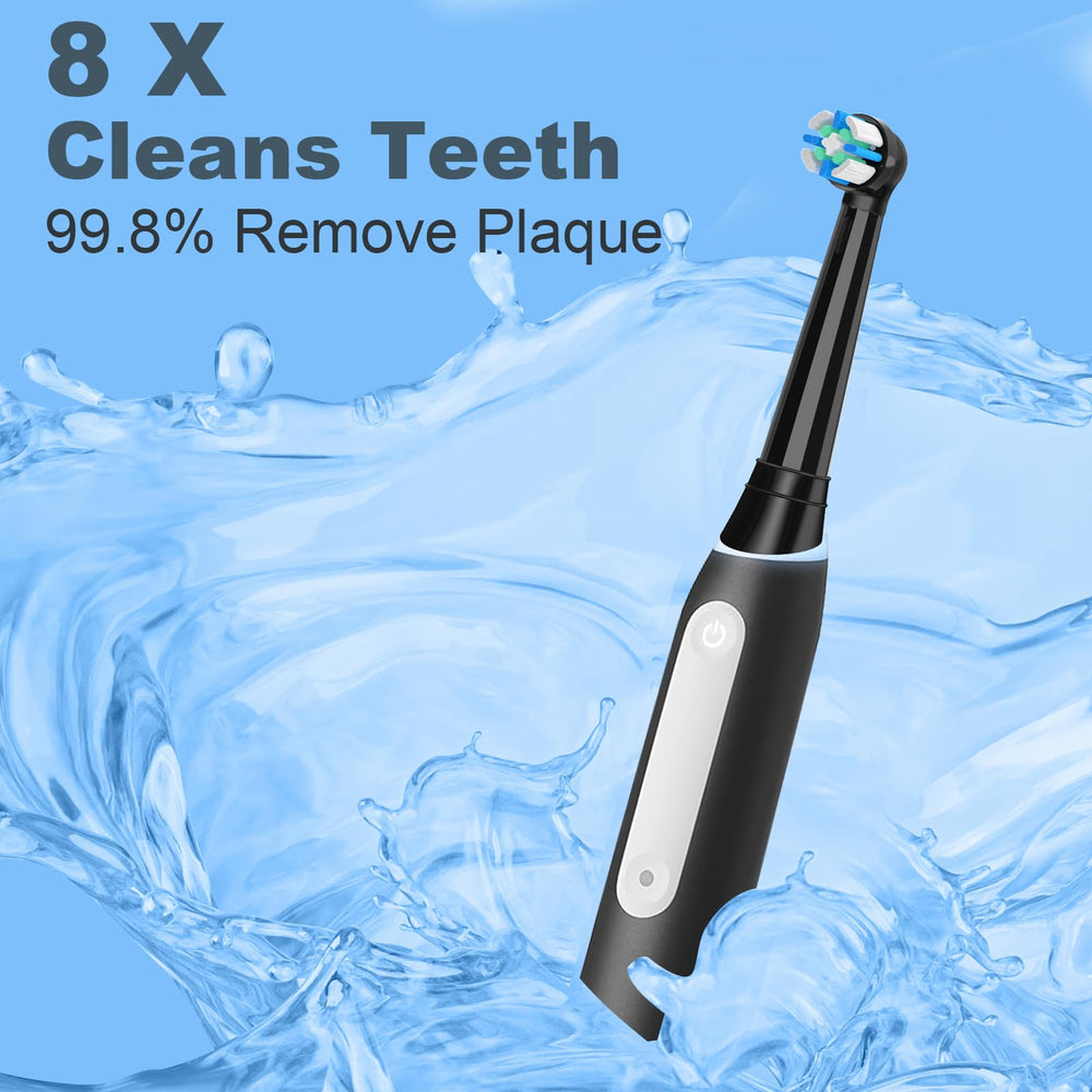 IO brush head design showing perfect angle for plaque removal