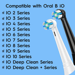 IO replacement head being installed on Oral-B handle - side view