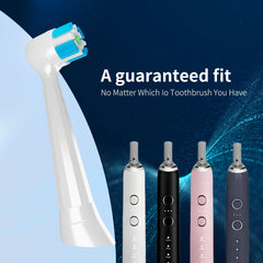 12 white replacement heads included in the set