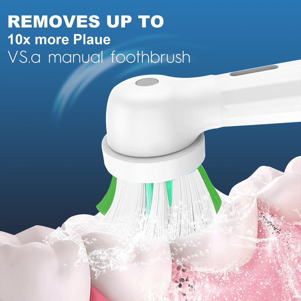 Close-up of soft bristles for gentle cleaning