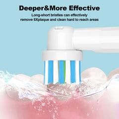 Close-up of IO replacement toothbrush head bristles