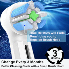 Blue indicator bristles fading on IO replacement head