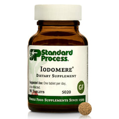 Standard Process Iodomere bottle label on white background