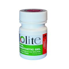 Applying IOLITE Gel to mouth irritation