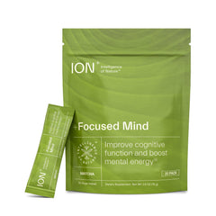 ION* Focused Mind product box with 20 packets