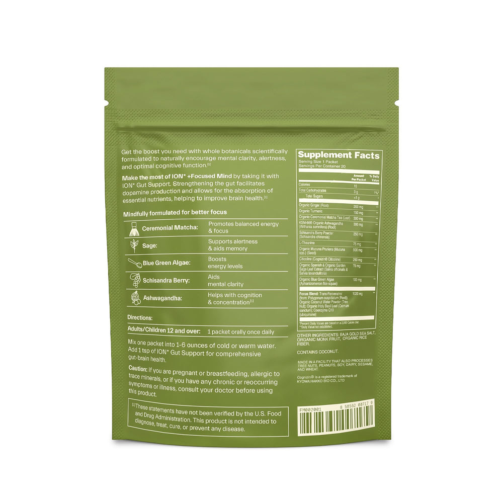 On-the-go packets for travel-friendly nootropic drink