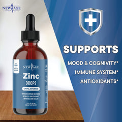 New Age Ionic Zinc Liquid Drops packaging and ingredients