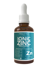 Ionic Zinc Plus Copper Liquid Concentrate bottle with glass container