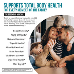 Label showcasing vegan and balanced mineral formulation