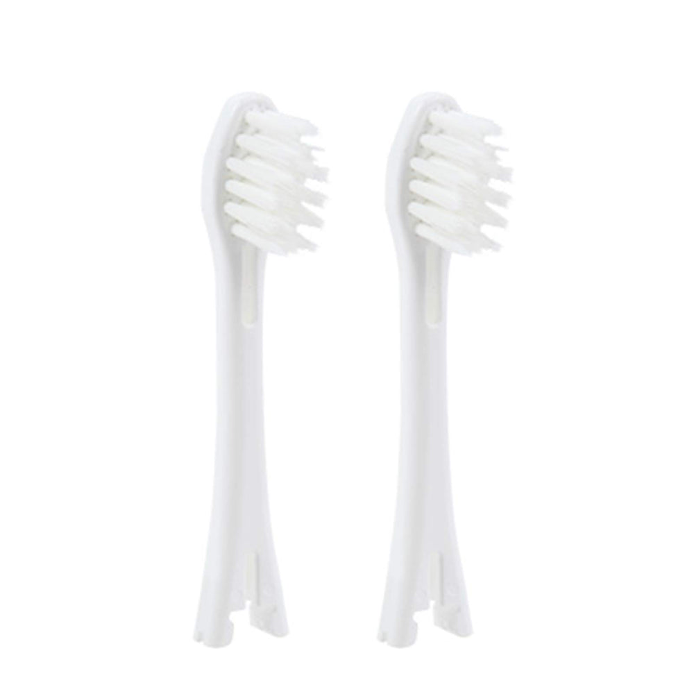 IONPA Compact White Replacement Brush Head 2pcs Pack — Front View