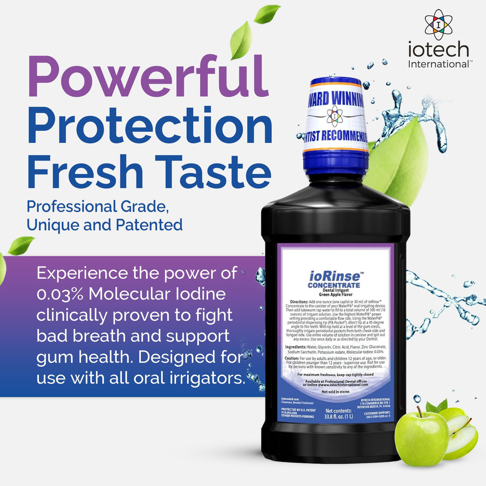 ioRinse used with Waterpik water flosser