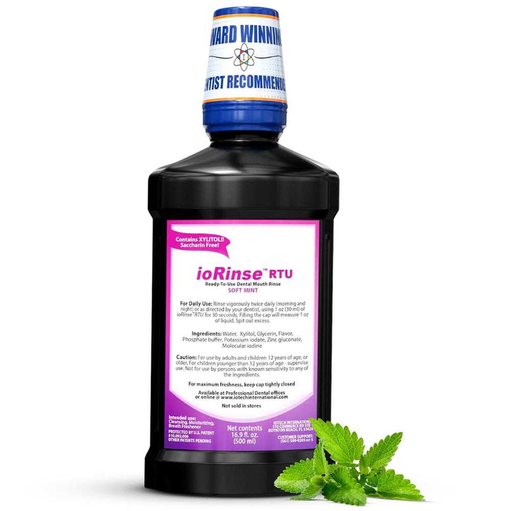 ioRinse RTU Soft Mint 16 oz bottle front view