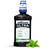 ioRinse Ultra Mouthwash bottle with label