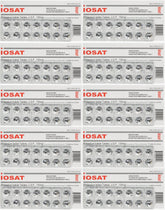 Box of iOSAT Potassium Iodide tablets 130 mg, 14 tablets per pack, 10 packs