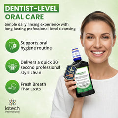 Iotech ioRinse RTU bottle cap and pour action for easy dispensing