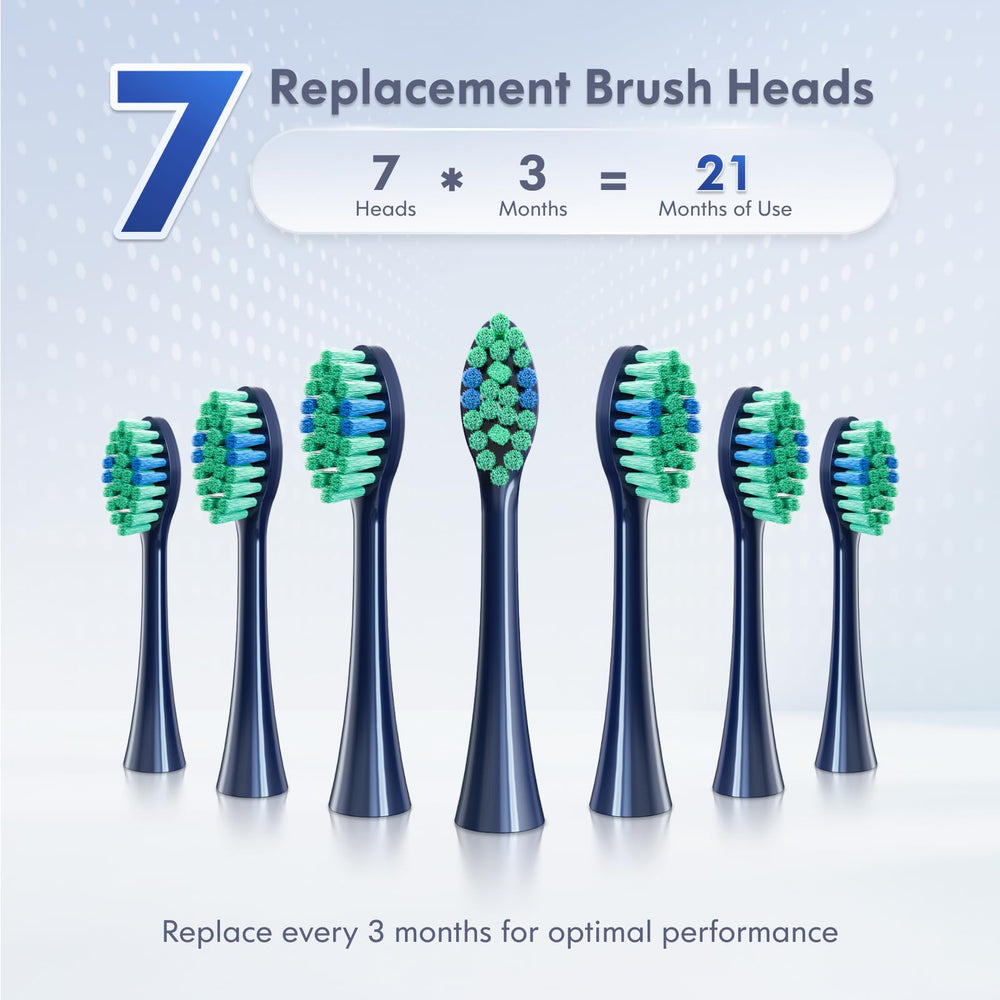 IPX7 waterproof blue toothbrush in bathroom environment