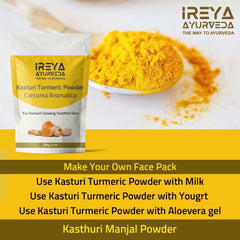 Kasturi turmeric powder used for face care and glowing skin