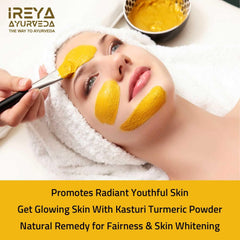 Ireya Kasturi turmeric powder with glow concept image