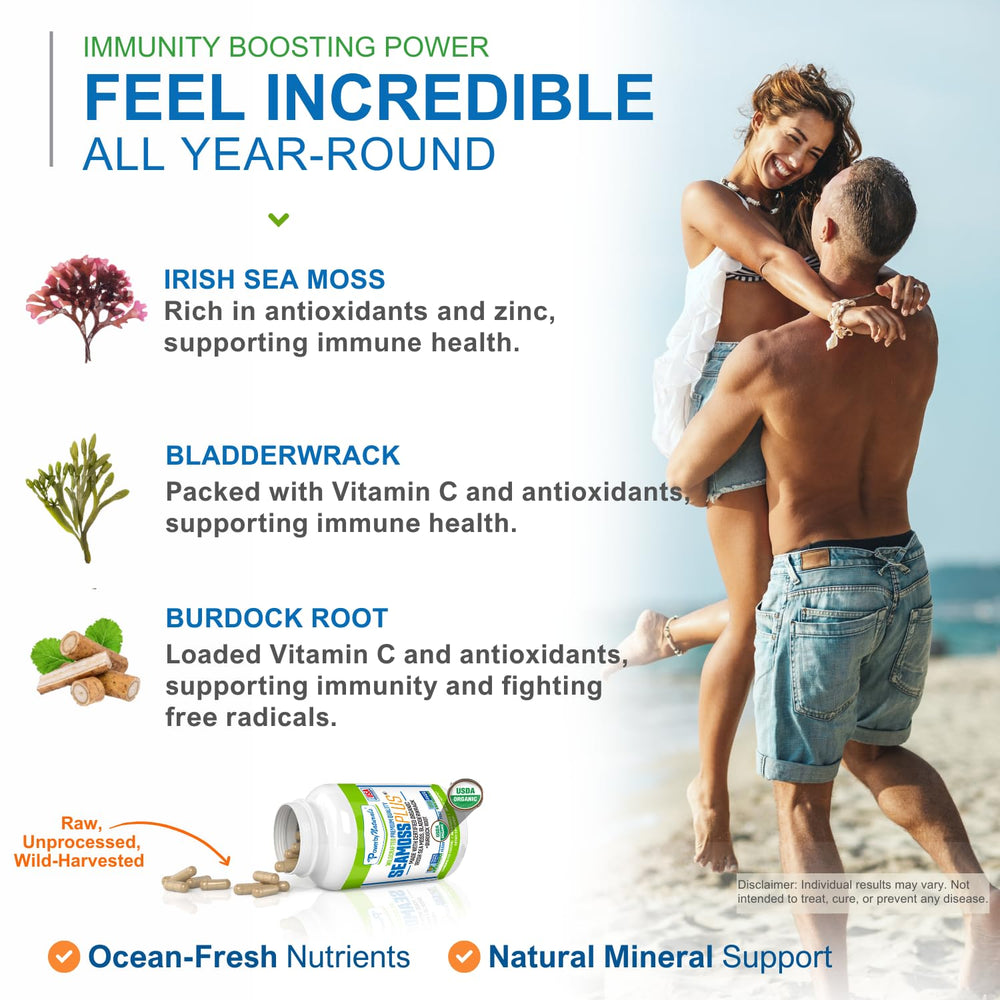 Ingredients: Irish sea moss, bladderwrack, and burdock root