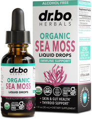 Bottle of organic Irish sea moss liquid drops 1 oz