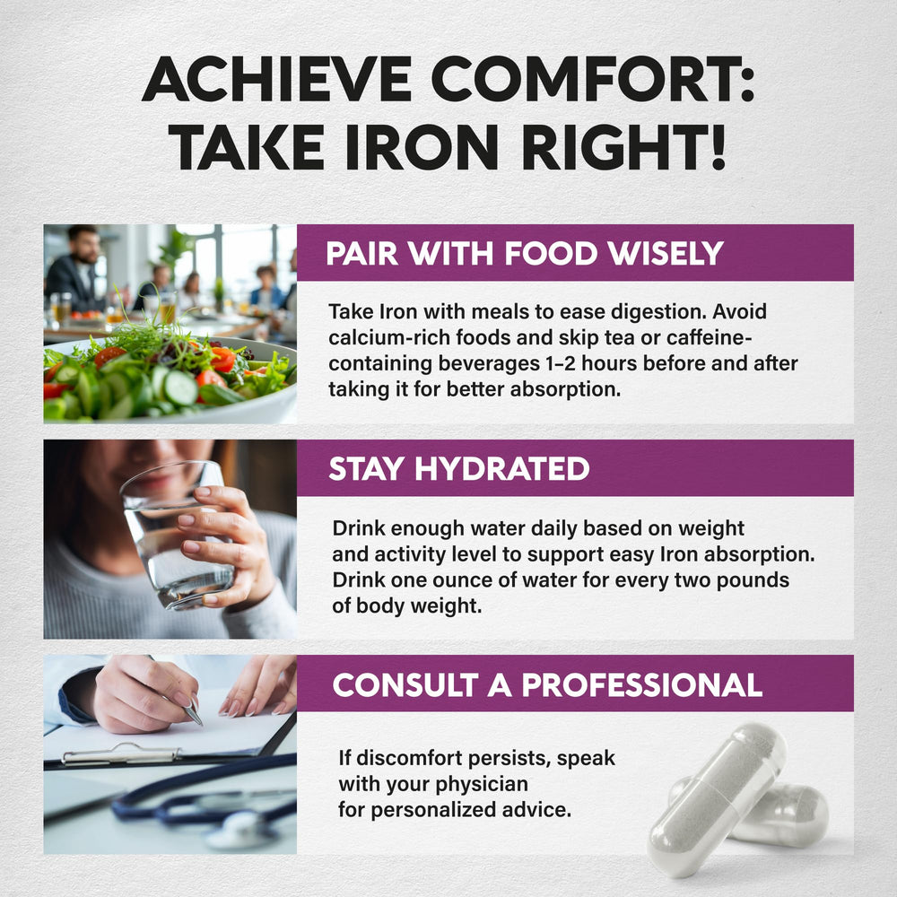 Globally sourced ingredients for iron supplement