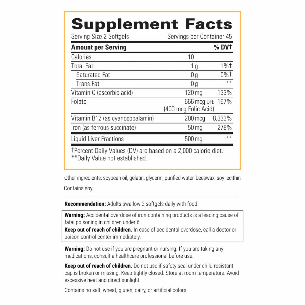 Iron Complex energy-support ingredients