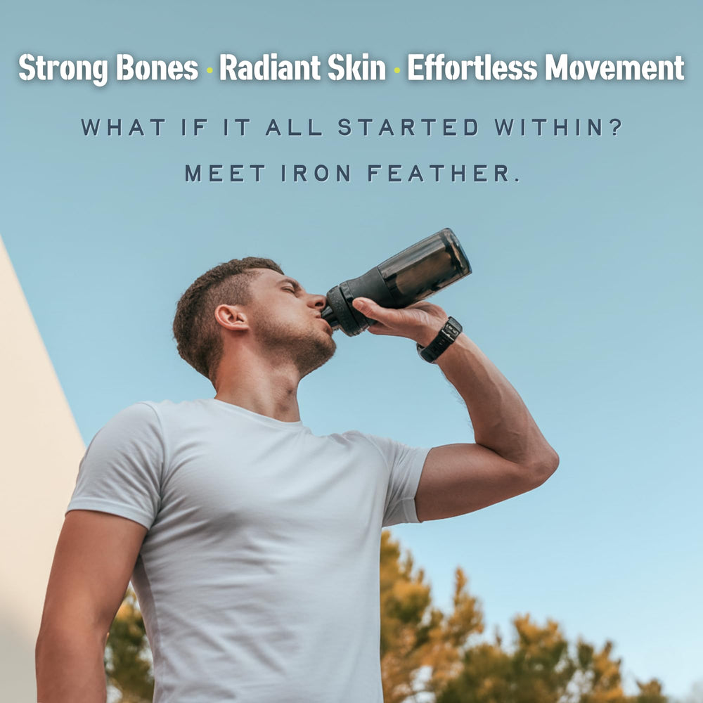 Iron Feather Collagen Powder jar