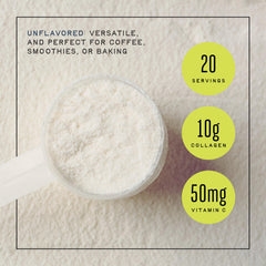Graphic illustrating Vitamin C boosted collagen absorption