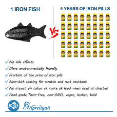 Iron Fish in use during cooking