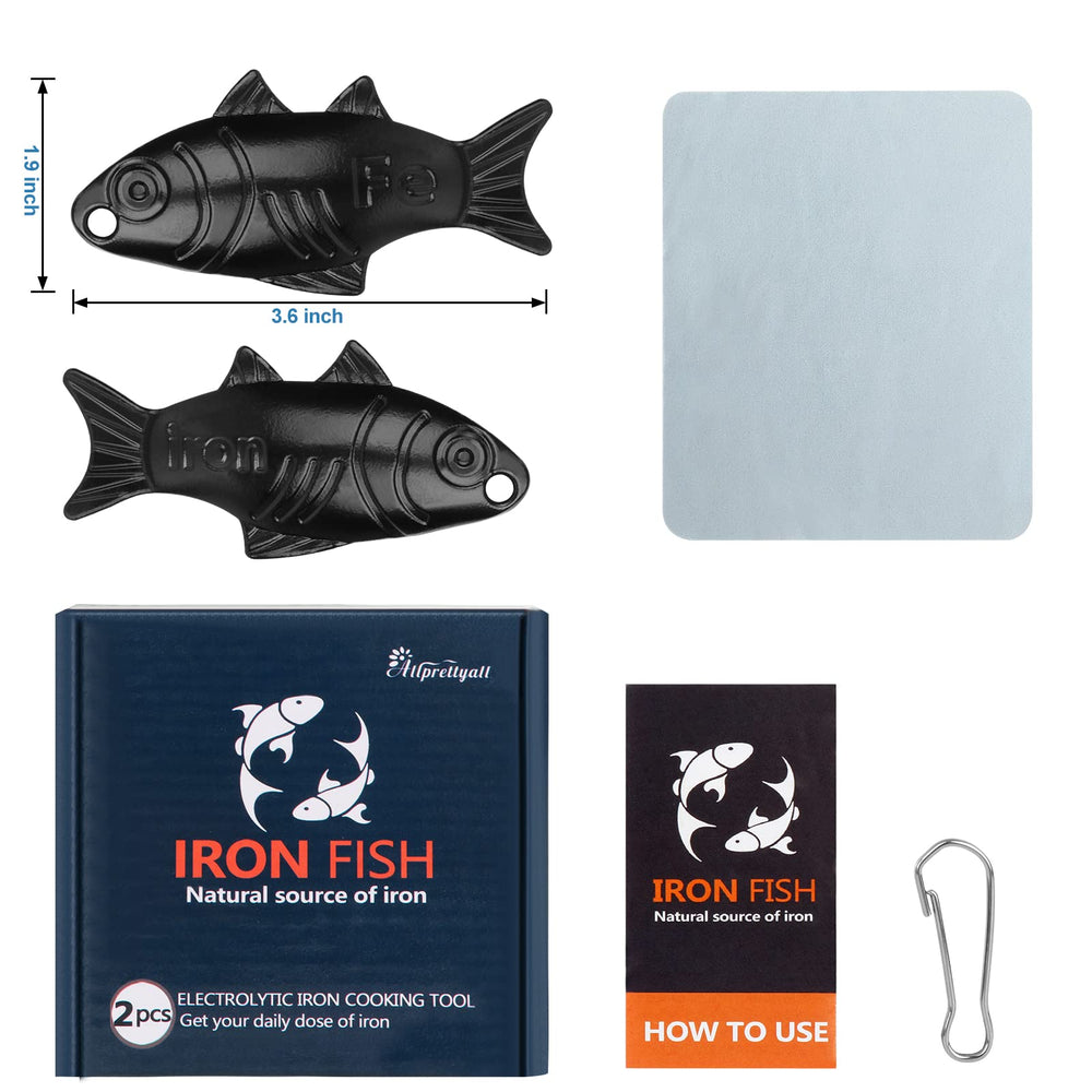 Packaging and contents of the 2-pack Iron Fish