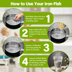 Iron fish used in soup or stew for iron enrichment