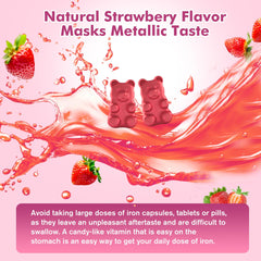 Nutritional facts panel of CNCHEF Iron Gummies