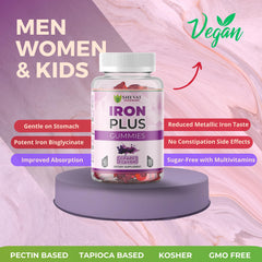 Iron gummies for women supporting energy and immune health