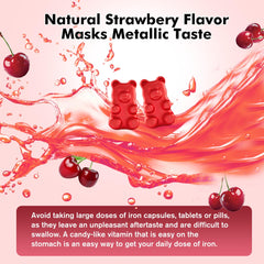 On-the-go portable bottle of Iron Gummies for travel and kids