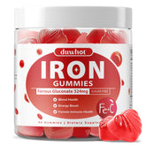 Bottle of Iron Gummies for Women and Teen Girls with Vitamin C
