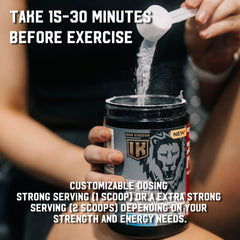 Caffeine and amino acids highlights on label