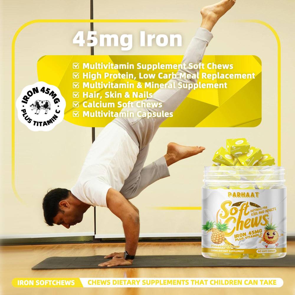 Family-friendly iron supplement chews for women, men, and kids