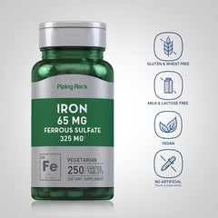 Iron supplement 65 mg tablets ingredients