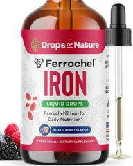Iron supplement for women 60ml bottle with mixed berry flavor
