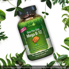Pack of two Irwin Naturals Mega B12 supplement bottles