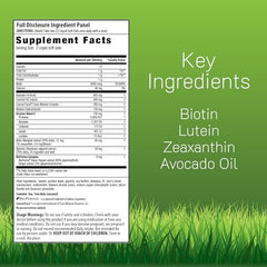 Close-up of Biotin-6000 liquid softgels