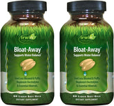 Front view of Irwin Naturals Bloat-Away bottle (60 soft-gels, pack of 2)