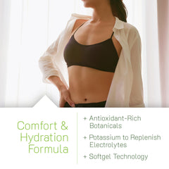 Irwin Naturals Bloat-Away label closeup with cranberry and dandelion botanicals.