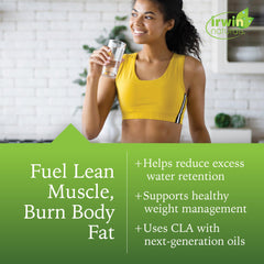 Close-up of CLA Lean Body Fat Reduction bottle label showing CLA dosage