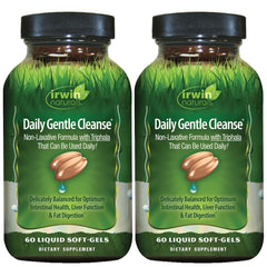 Irwin Naturals Daily Gentle Cleanse bottle front for daily digestive support.